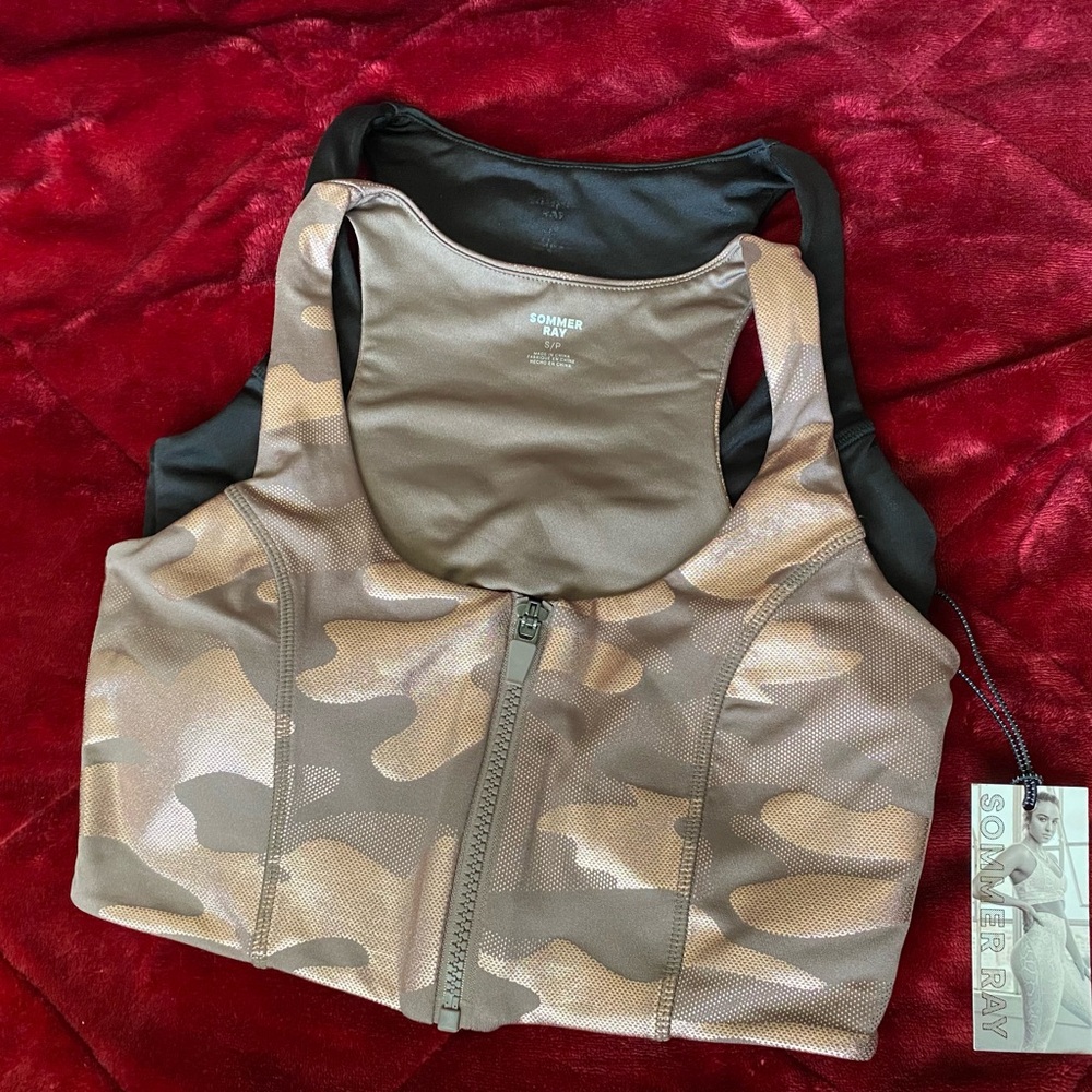 Camo Sports Bra - Brown